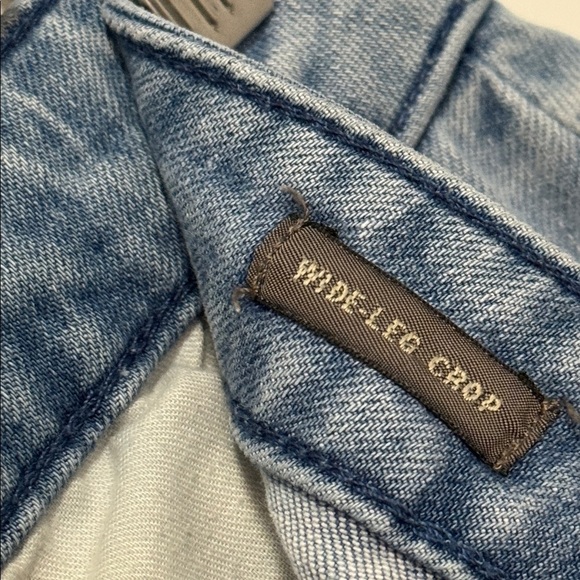 Point Sur J. Crew Women’s Wide Leg Crop Light Blue Denim Jeans size 25 - Picture 4 of 8